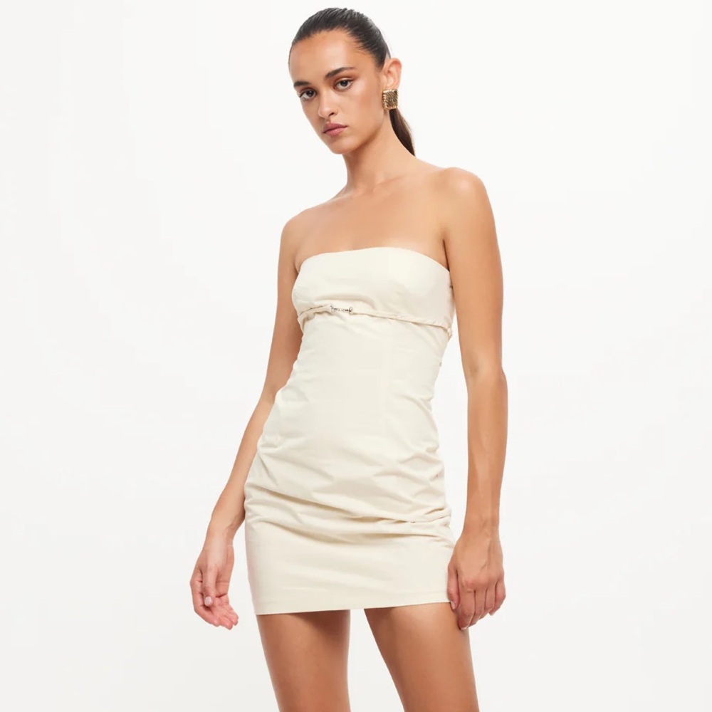 Strapless mini dress lioness